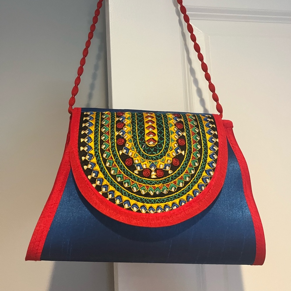 Handmade Ethnic Rajasthani Embroidered Women’s Bag Clutch Purse 11/7”